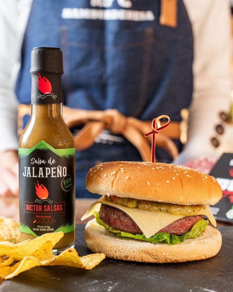 Hamburguesa gourmet de carne de vacuno